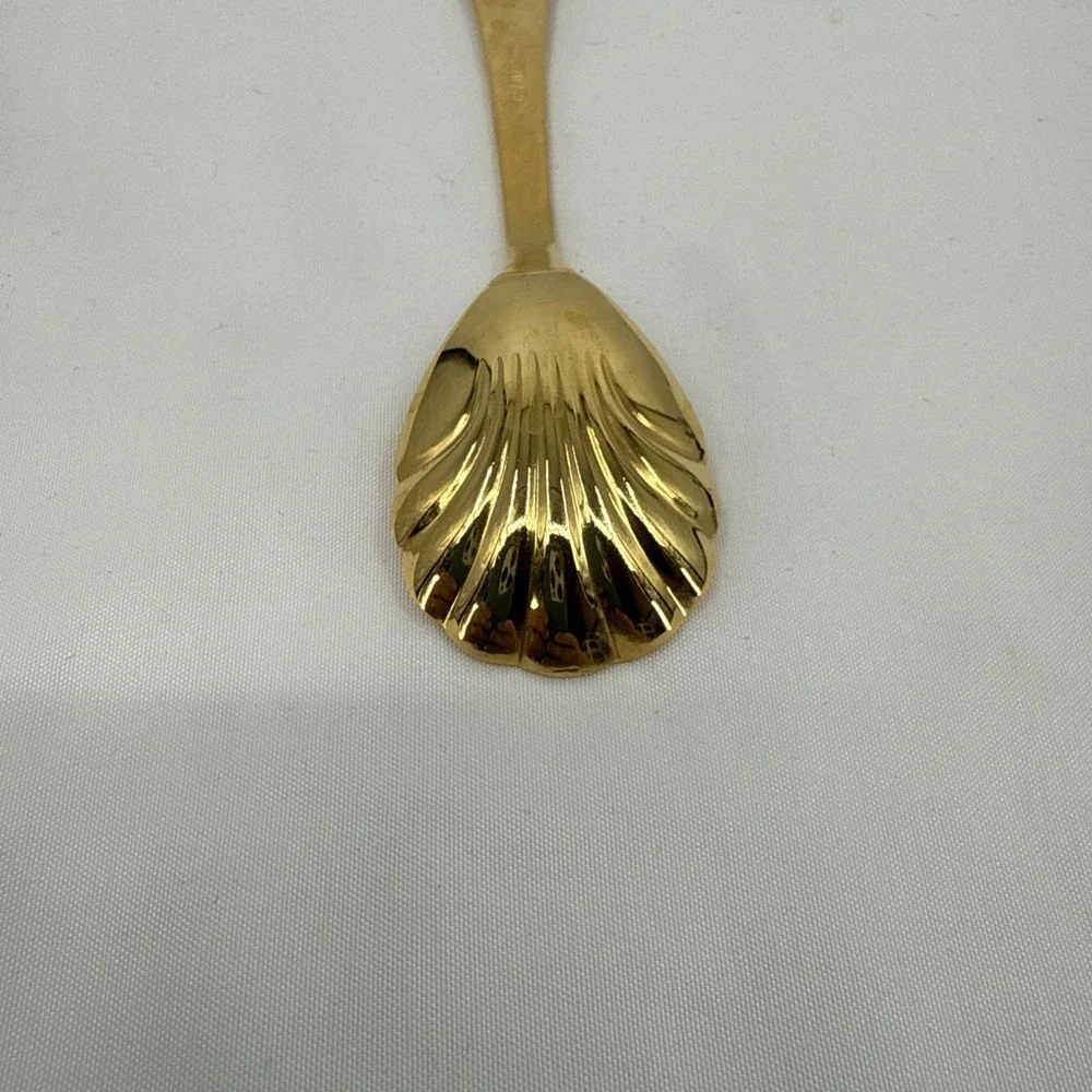 Solingen‎ 18/10 23/24K Gold Plated Hartvergoldet Crown Collection  Sugar Spoon